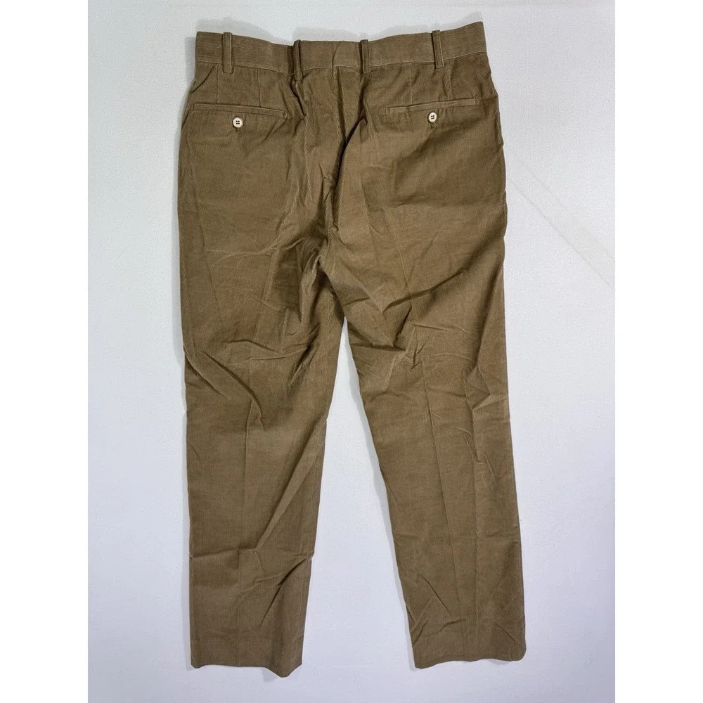 Vintage Bernard Zins Corduroy Pants Mens 32 Brown William Stretch Portugal 33x28